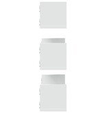 VidaXL Wandschappen 3 st 58x18x18 cm bewerkt hout wit