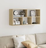 VidaXL Wandschap 100x25x50 cm bewerkt hout sonoma eikenkleurig