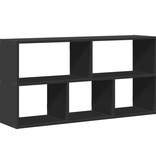 VidaXL Wandschap 100x25x50 cm bewerkt hout zwart