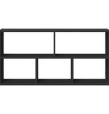 VidaXL Wandschap 100x25x50 cm bewerkt hout zwart