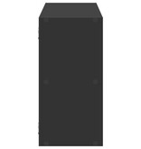 VidaXL Wandschap 100x25x50 cm bewerkt hout zwart