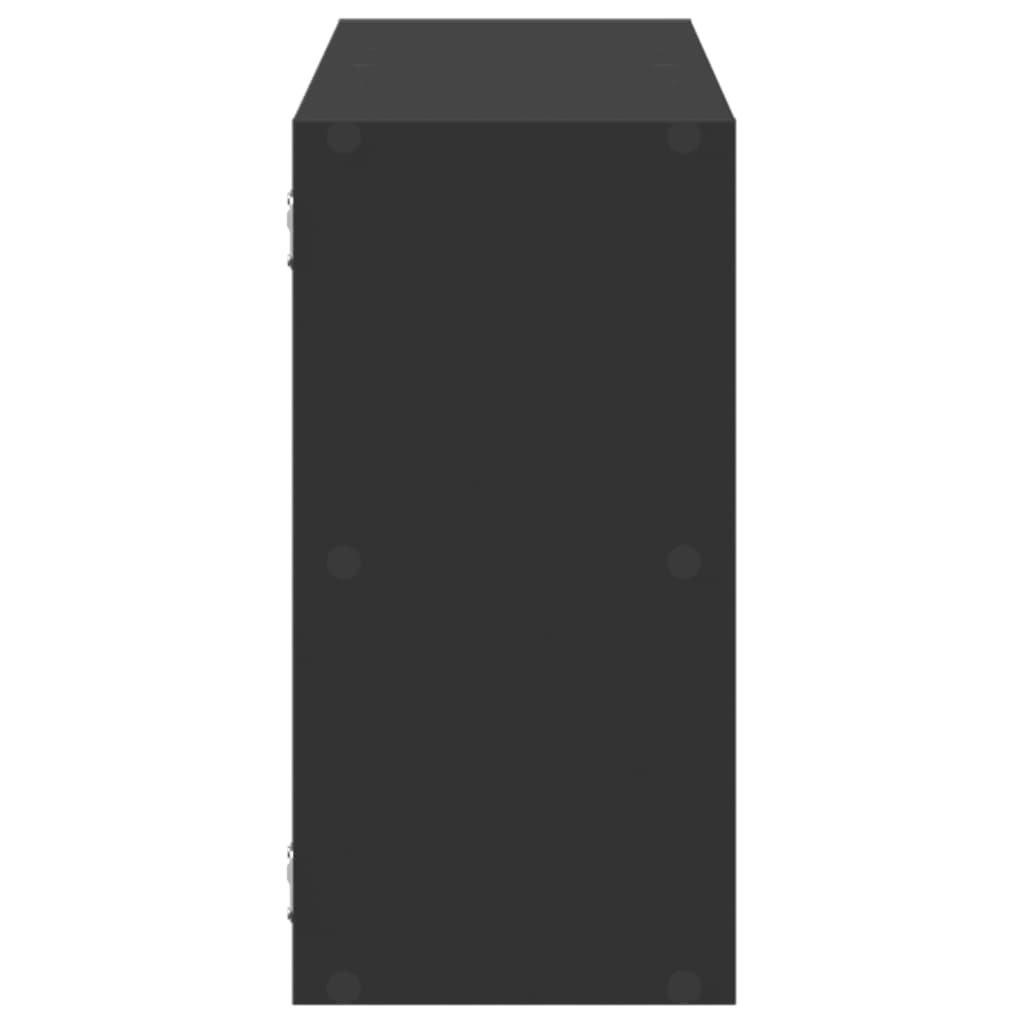 VidaXL Wandschap 100x25x50 cm bewerkt hout zwart