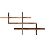 VidaXL Wandschap 124,5x18x60,5 cm bewerkt hout oud houtkleurig