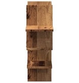 VidaXL Wandschap 124,5x18x60,5 cm bewerkt hout oud houtkleurig