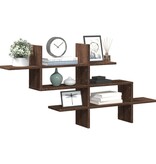 VidaXL Wandschap 124,5x18x60,5 cm bewerkt hout bruin eikenkleurig