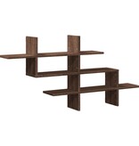 VidaXL Wandschap 124,5x18x60,5 cm bewerkt hout bruin eikenkleurig