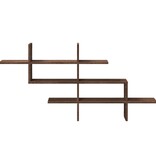 VidaXL Wandschap 124,5x18x60,5 cm bewerkt hout bruin eikenkleurig