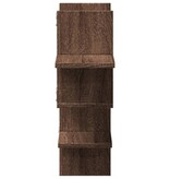VidaXL Wandschap 124,5x18x60,5 cm bewerkt hout bruin eikenkleurig