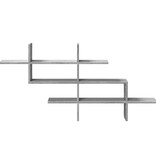 VidaXL Wandschap 124,5x18x60,5 cm bewerkt hout grijs sonoma eikenkleur