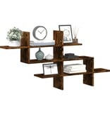 VidaXL Wandschap 124,5x18x60,5 cm bewerkt hout gerookt eikenkleurig