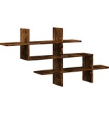 VidaXL Wandschap 124,5x18x60,5 cm bewerkt hout gerookt eikenkleurig