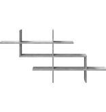 VidaXL Wandschap 124,5x18x60,5 cm bewerkt hout betongrijs