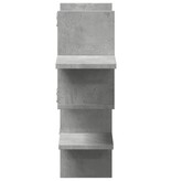 VidaXL Wandschap 124,5x18x60,5 cm bewerkt hout betongrijs