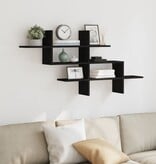 VidaXL Wandschap 124,5x18x60,5 cm bewerkt hout zwart