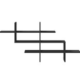 VidaXL Wandschap 124,5x18x60,5 cm bewerkt hout zwart