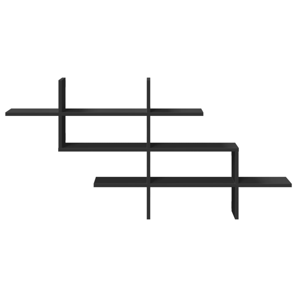 VidaXL Wandschap 124,5x18x60,5 cm bewerkt hout zwart