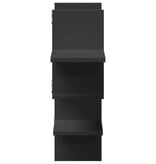 VidaXL Wandschap 124,5x18x60,5 cm bewerkt hout zwart