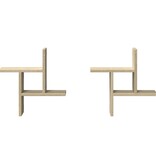 VidaXL Wandschappen 2 st 38x12x38 cm bewerkt hout sonoma eikenkleurig