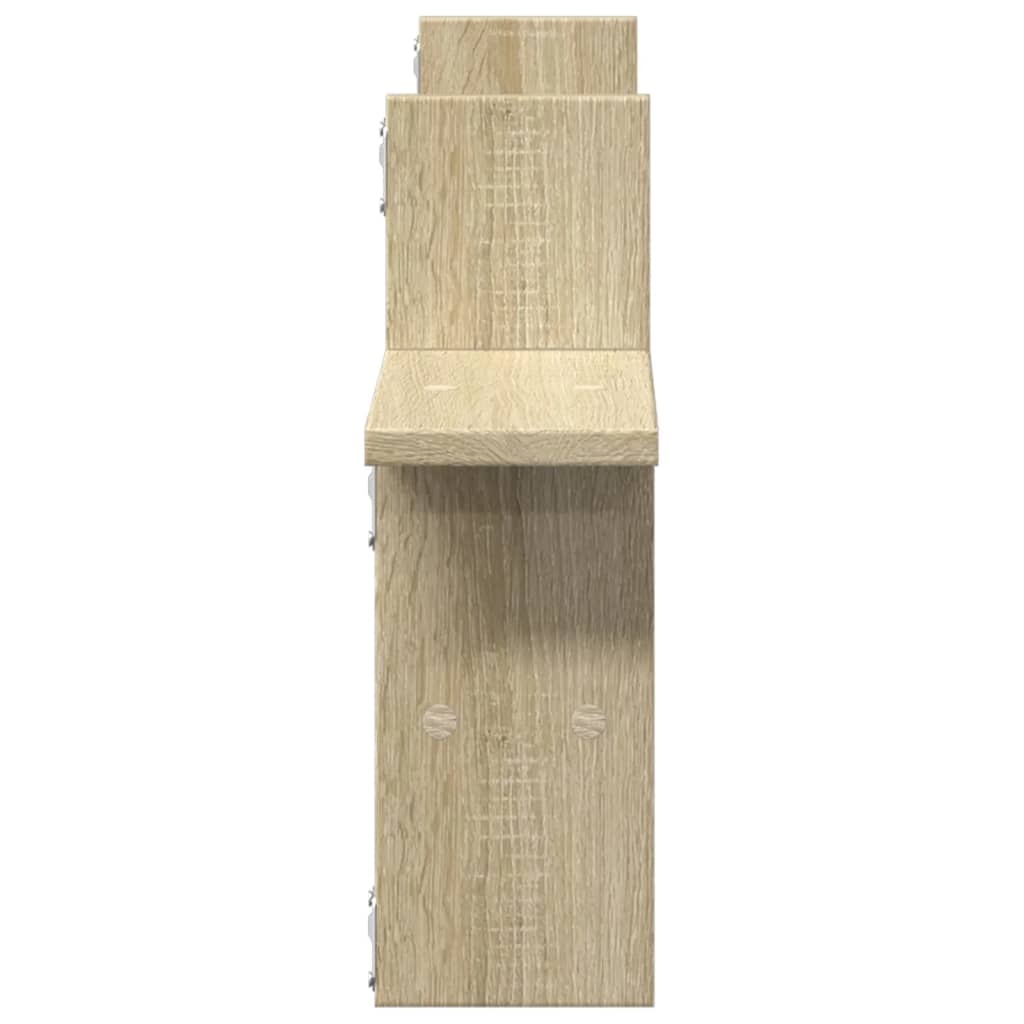 VidaXL Wandschappen 2 st 38x12x38 cm bewerkt hout sonoma eikenkleurig