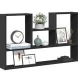 VidaXL Wandschap 99x15x60 cm bewerkt hout zwart