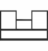 VidaXL Wandschap 99x15x60 cm bewerkt hout zwart