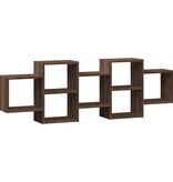 VidaXL Wandschap 129x18x42 cm bewerkt hout bruin eikenkleurig