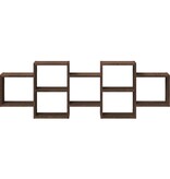 VidaXL Wandschap 129x18x42 cm bewerkt hout bruin eikenkleurig