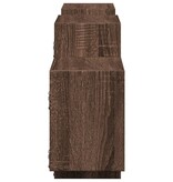 VidaXL Wandschap 129x18x42 cm bewerkt hout bruin eikenkleurig