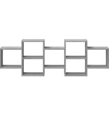 VidaXL Wandschap 129x18x42 cm bewerkt hout grijs sonoma eikenkleurig