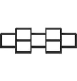 VidaXL Wandschap 129x18x42 cm bewerkt hout zwart