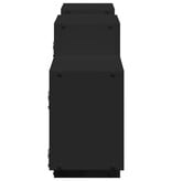 VidaXL Wandschap 129x18x42 cm bewerkt hout zwart