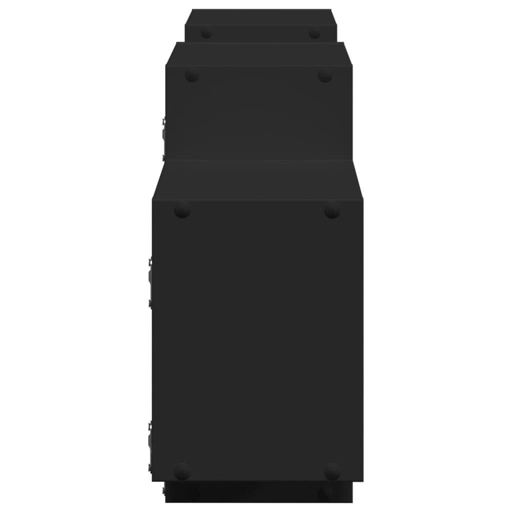 VidaXL Wandschap 129x18x42 cm bewerkt hout zwart