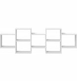 VidaXL Wandschap 129x18x42 cm bewerkt hout wit