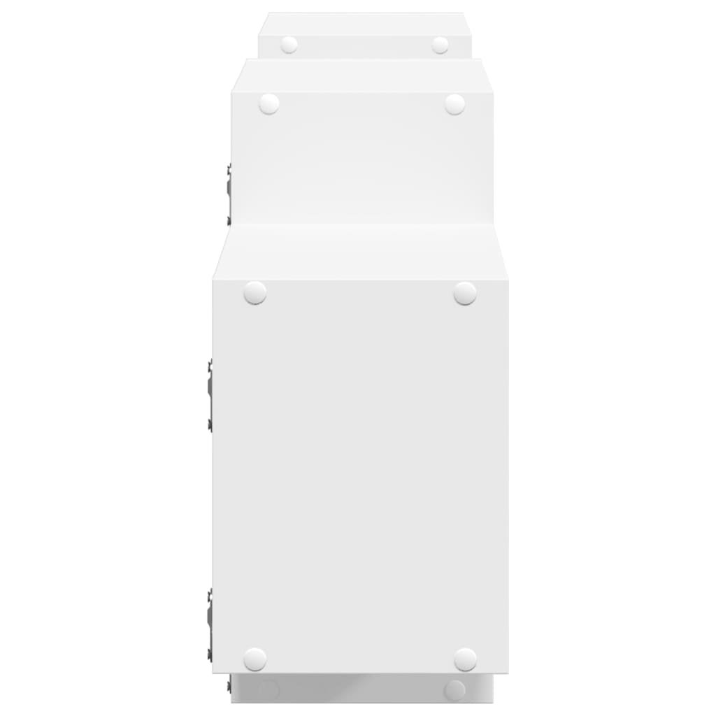 VidaXL Wandschap 129x18x42 cm bewerkt hout wit