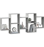 VidaXL Wandschap 159x18x65 cm bewerkt hout betongrijs