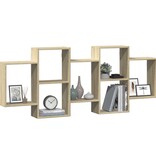 VidaXL Wandschap 159x18x65 cm bewerkt hout sonoma eikenkleurig