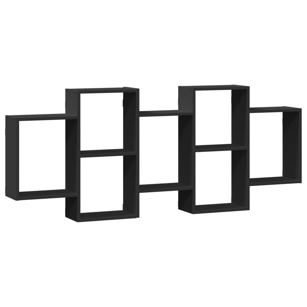 VidaXL Wandschap 159x18x65 cm bewerkt hout zwart