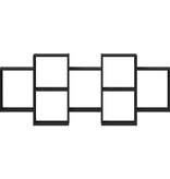 VidaXL Wandschap 159x18x65 cm bewerkt hout zwart