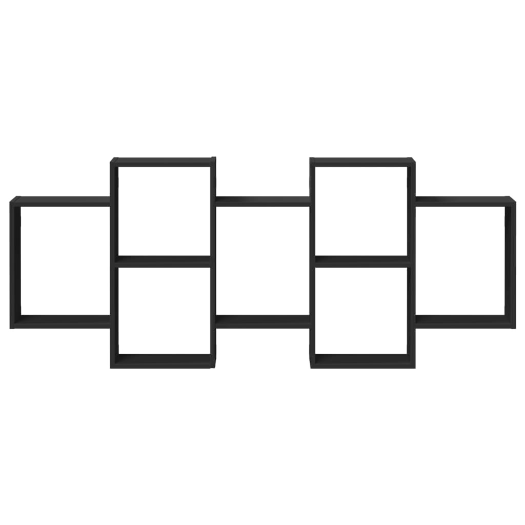 VidaXL Wandschap 159x18x65 cm bewerkt hout zwart