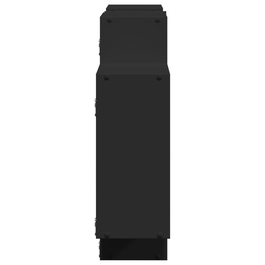 VidaXL Wandschap 159x18x65 cm bewerkt hout zwart