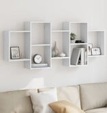 VidaXL Wandschap 159x18x65 cm bewerkt hout wit