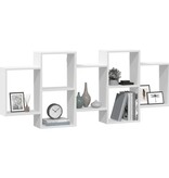 VidaXL Wandschap 159x18x65 cm bewerkt hout wit