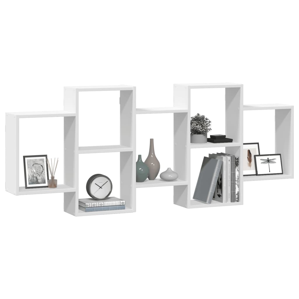 VidaXL Wandschap 159x18x65 cm bewerkt hout wit