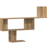 VidaXL Wandschap 100x15x70 cm bewerkt hout artisanaal eikenkleurig