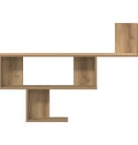 VidaXL Wandschap 100x15x70 cm bewerkt hout artisanaal eikenkleurig