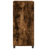VidaXL Rolkast 55x40x91 cm bewerkt hout gerookt eikenkleurig