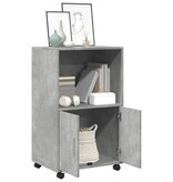 VidaXL Rolkast 55x40x91 cm bewerkt hout betongrijs