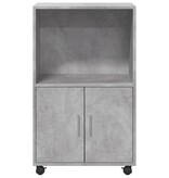 VidaXL Rolkast 55x40x91 cm bewerkt hout betongrijs