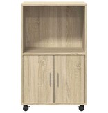 VidaXL Rolkast 55x40x91 cm bewerkt hout sonoma eikenkleurig