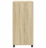 VidaXL Rolkast 55x40x91 cm bewerkt hout sonoma eikenkleurig